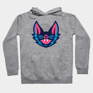 Unleash the Night: Spooky Bat Sports Mascot Tee for Die-Hard Sports Fans Hoodie